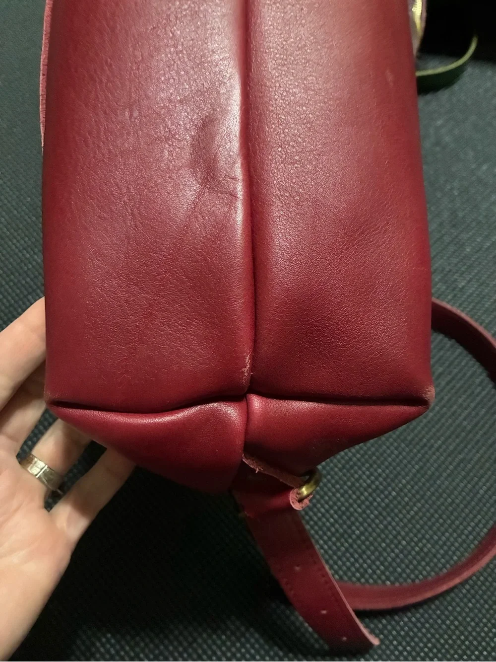 Portland Leather Cranberry Classic Backpack Tote
